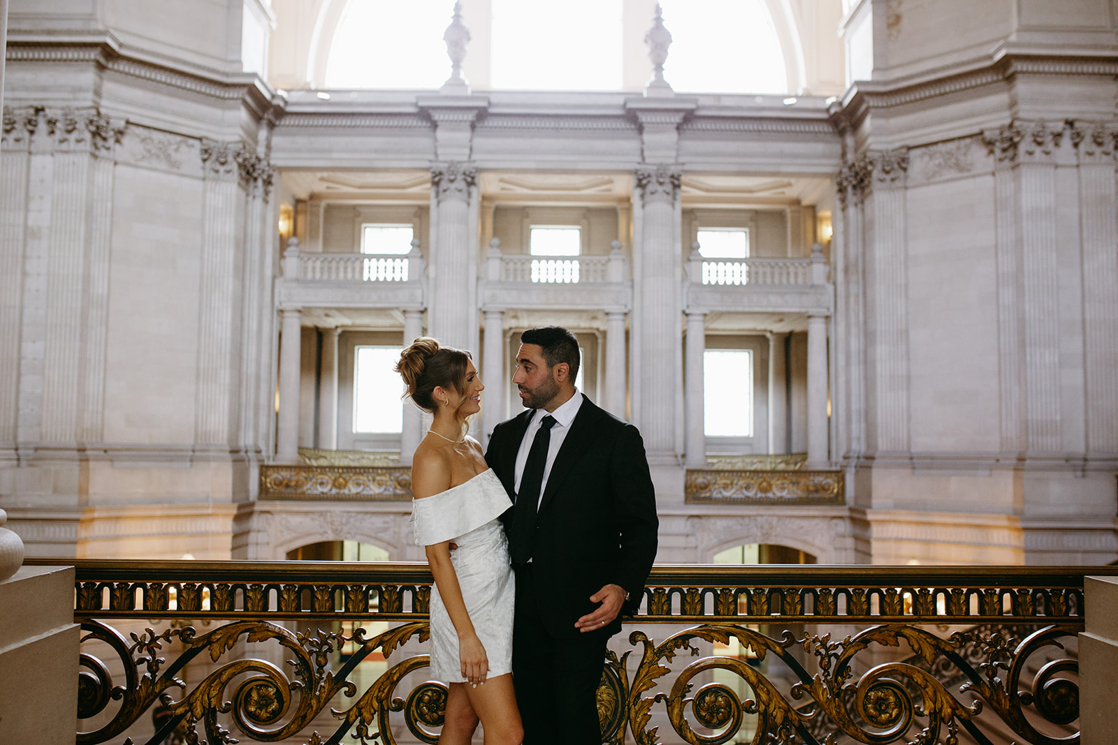 Couple at San Francisco City Hall Wedding